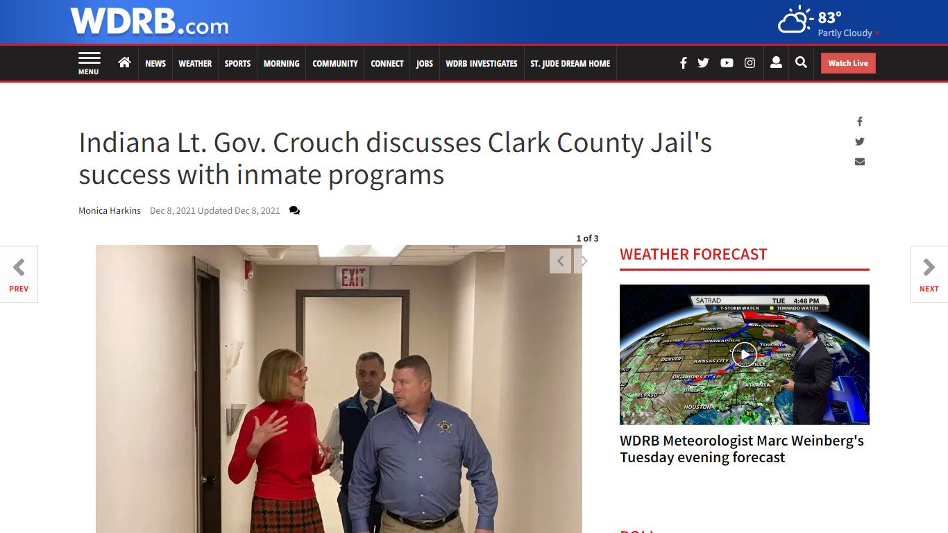 Indiana Lt. Gov. Crouch discusses Clark County Jail's ...